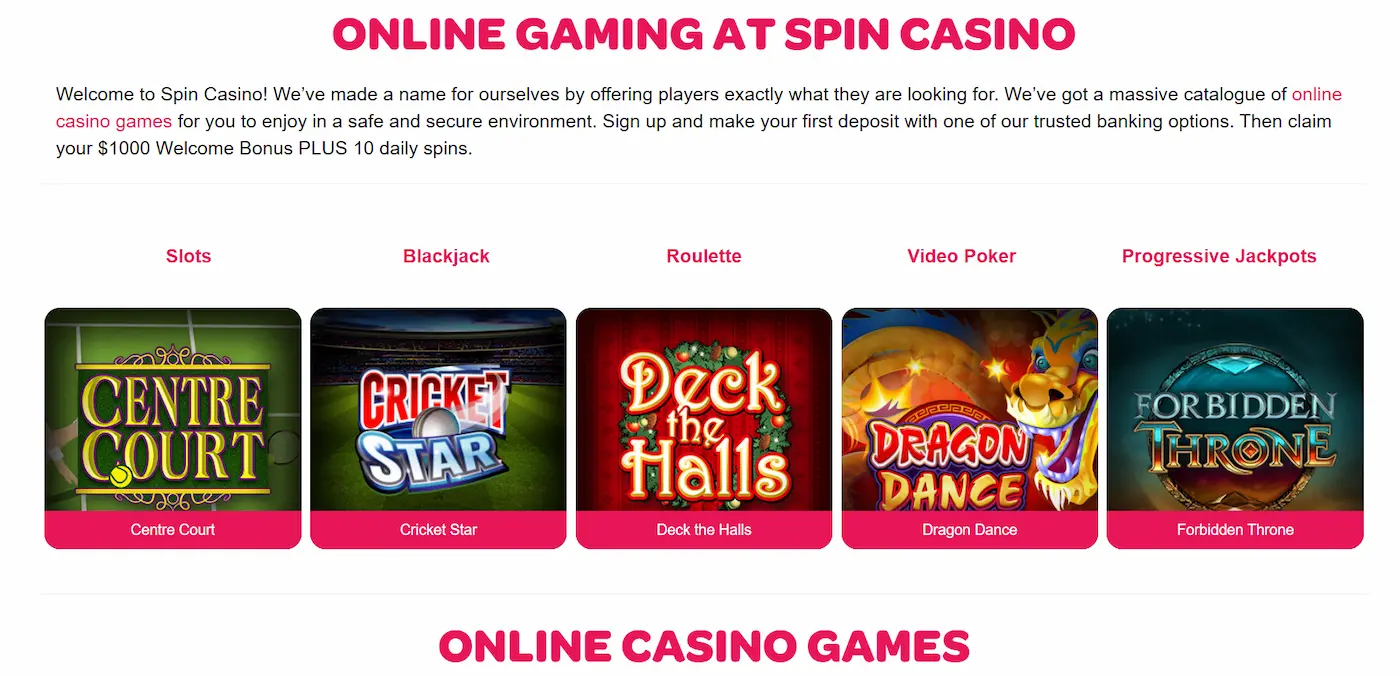 Welcome to Spin Casino! We’ve made a name for ourselves by offering players exactly what they are looking for.